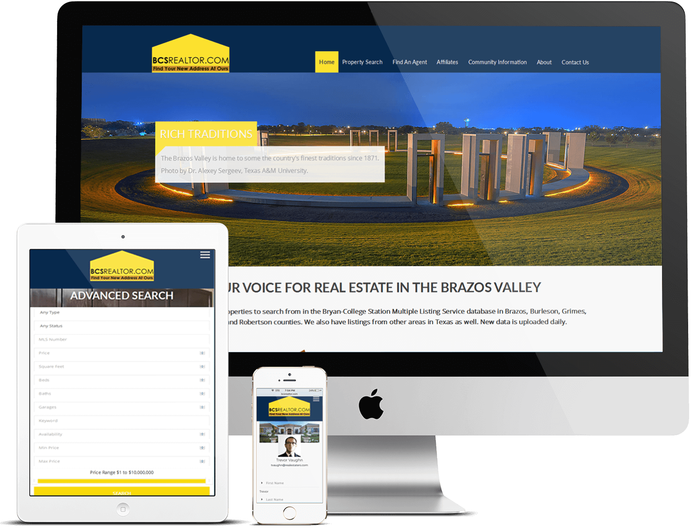 BCS_Regional Association of Realtors - portfolio mockup