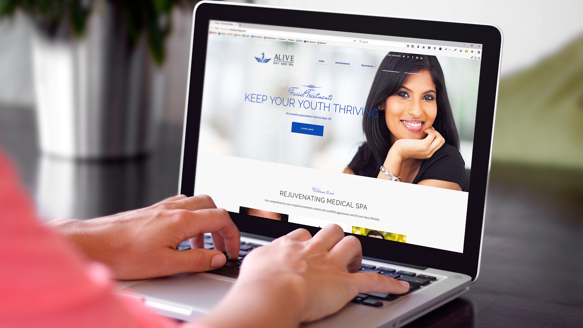 Alive Day Med Spa Custom Website