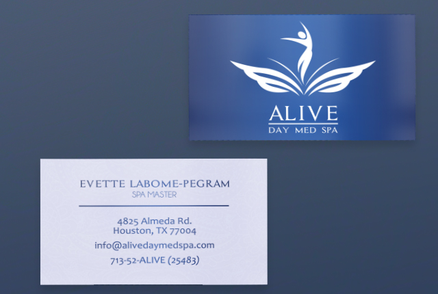 Alive Day Med Spa Business Cards