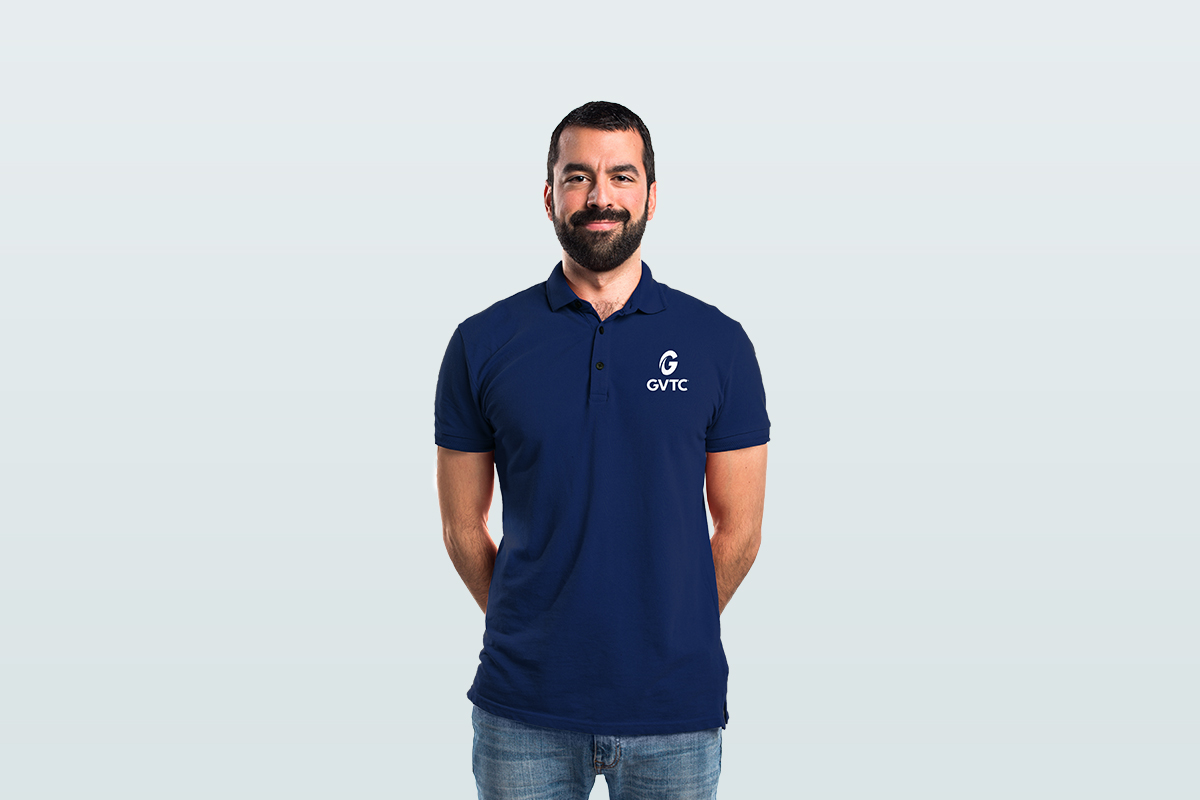 GVTC - Navy Polo Shirt - Apparel Mock up by Foundry512