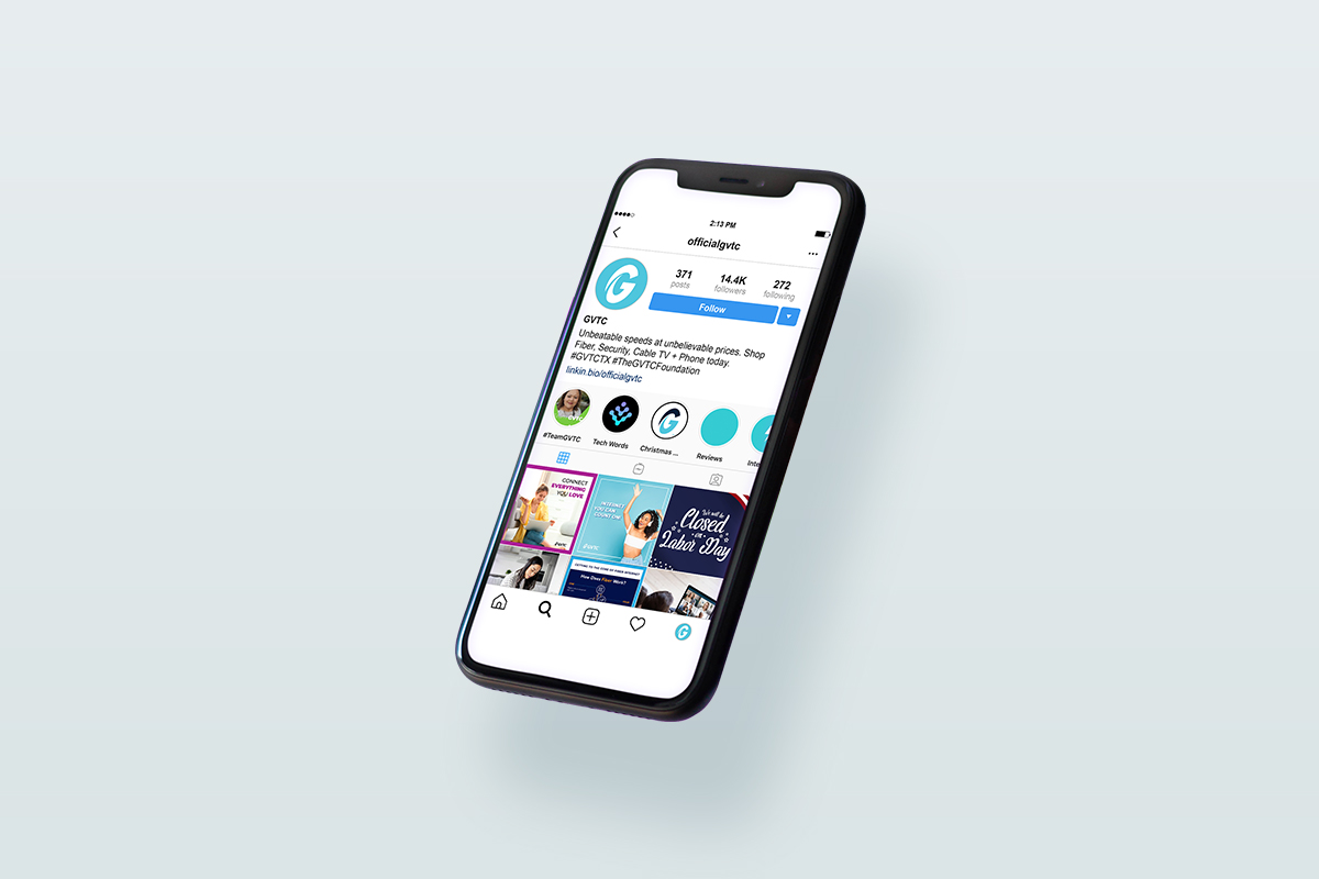 GVTC - iPhone Instagram Digital Transformation - Mockup by Foundry512