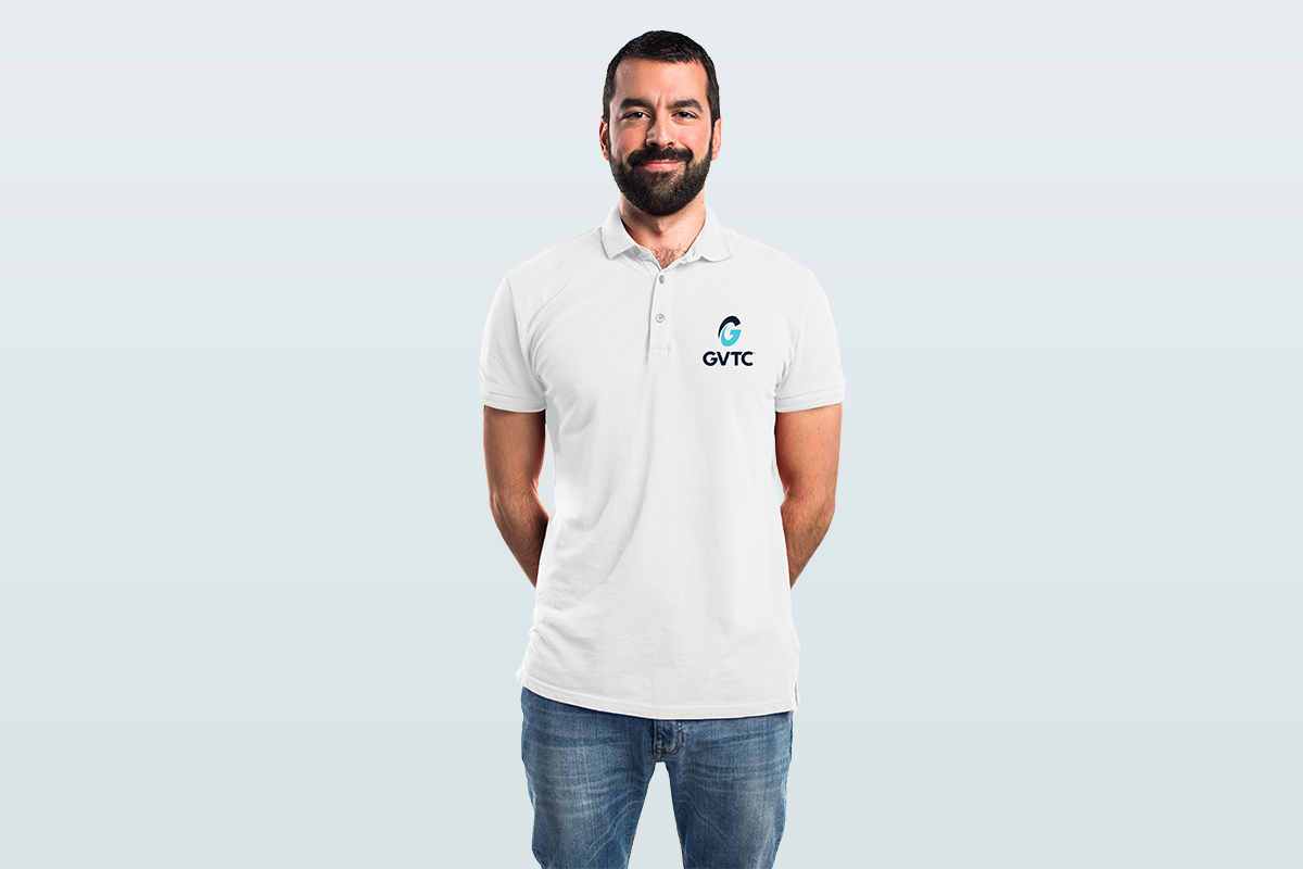 GVTC - White Polo Shirt - Apparel Mock up by Foundry512